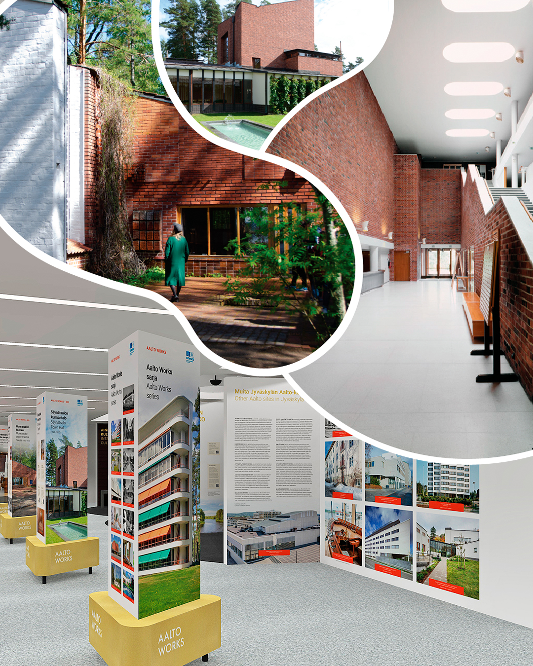 Utställnings- och besökslokaler i Aalto2 museicenter
